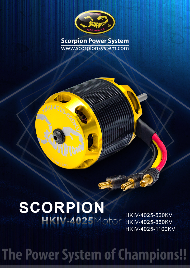 スコーピオン Scorpion HKIV-4025-1100KV 550サイズ用モーター